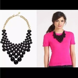 Kate Spade New York Classic Black 'Dotz' Bib Necklace, 18"